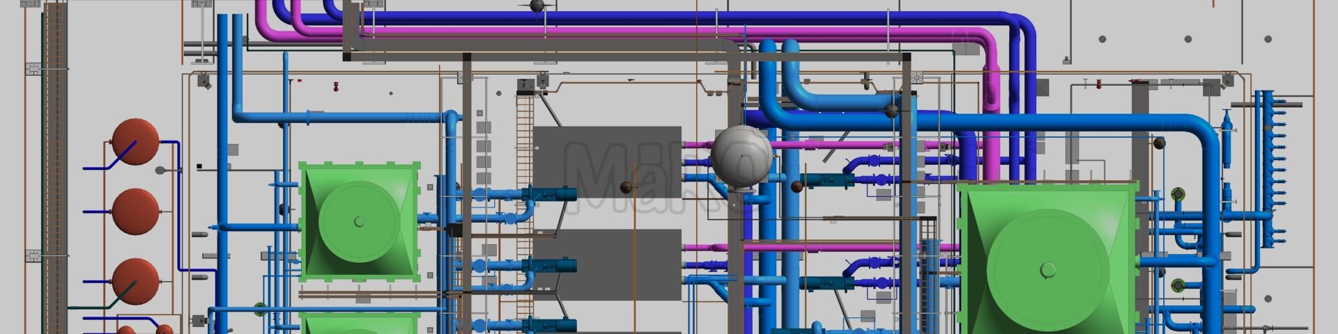 MEP BIM Modeling for water tanks and pump rooms