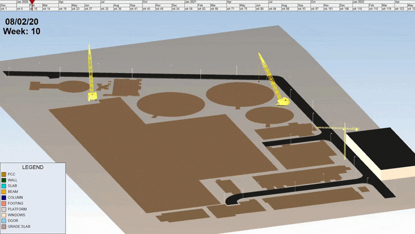 4D BIM Simulation for Water Water Treatment Plant Project