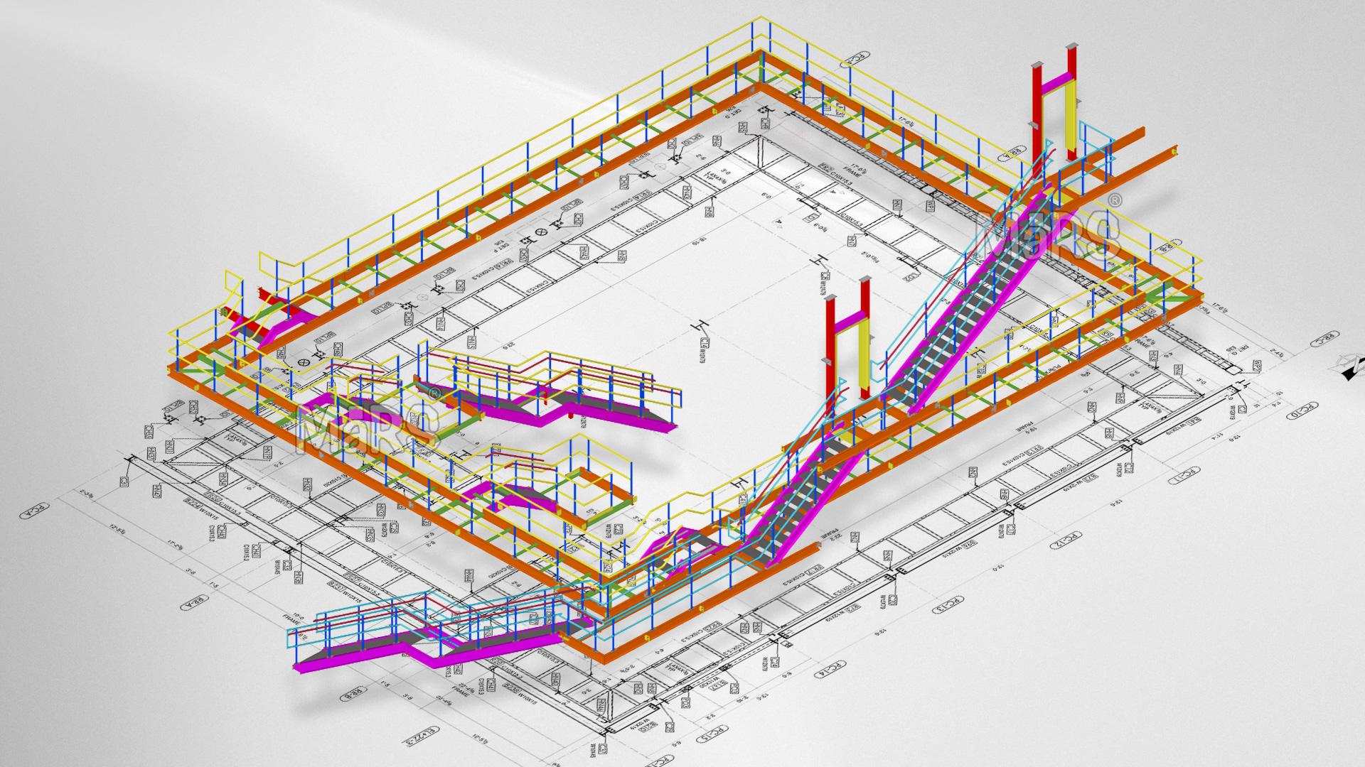 Increasing steel detailing capabilities by shifting from 2D CAD to 3D